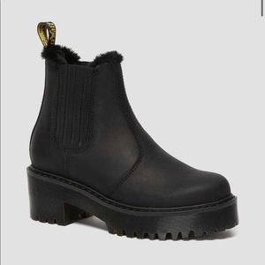 Dr. Martens ROMETTY FAUX FUR LEATHER CHELSEA BOOTS